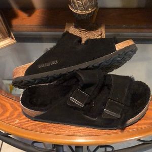 Birkenstock black Arizona sandals